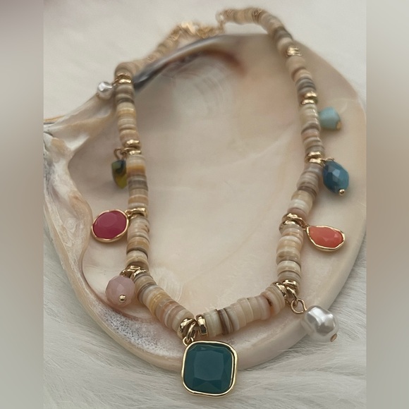 Gold-Tone Mixed Charm Beaded
Statement Necklace, 17" + 3" extender - Picture 5 of 12